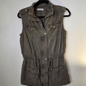 Altar'd State Khaki Army Sleeveless Vest